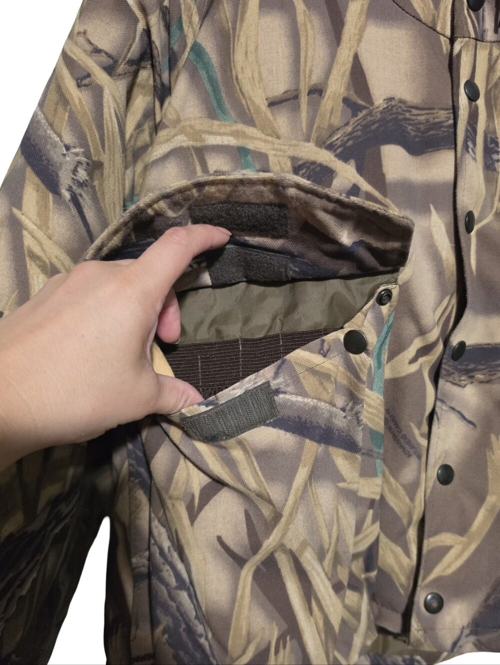 VINTAGE 90s WALLS Hunting Jacket Mens Medium Brown Advantage Wetlands Camo USA - Picture 5 of 13